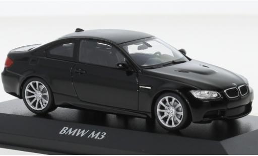 Diecast model cars Bmw M3 coupe (E92) black 2008 1/43 Maxichamps