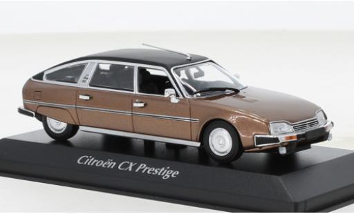 Diecast model cars Citroen CX Prestige metallise brown/black 1980 1/43 Maxichamps