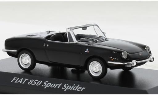 Diecast model cars Fiat 850 Sport Spider metallise black 1968 1/43 Maxichamps