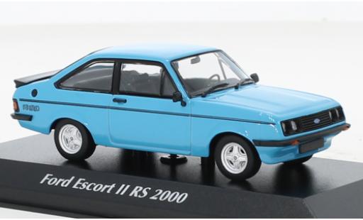 Diecast model cars Ford Escort RS 2000 MK II blue 1976 1/43 Maxichamps