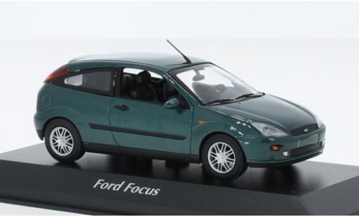 Diecast model cars Ford Focus Berline MK I metallise green 1998 1/43 Maxichamps