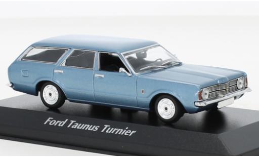 Diecast model cars Ford Taunus TC1 (TC I) Turnier metallise blue 1970 1/43 Maxichamps