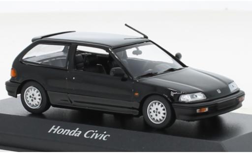 Diecast model cars Honda Civic Base black 1990 1/43 Maxichamps