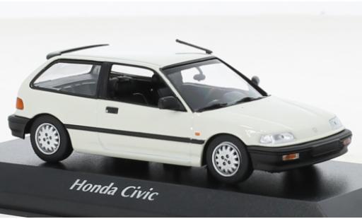 Diecast model cars Honda Civic Base white 1990 1/43 Maxichamps