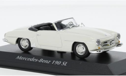 Diecast model cars Mercedes 190 Base SL (W121) white 1955 1/43 Maxichamps