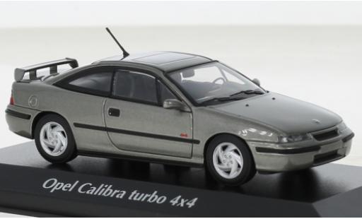 Diecast model cars Opel Calibra Turbo 4x4 metallise grey 1989 1/43 Maxichamps