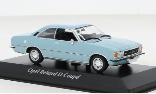 Diecast model cars Opel Rekord D Coupe blue 1975 1/43 Maxichamps