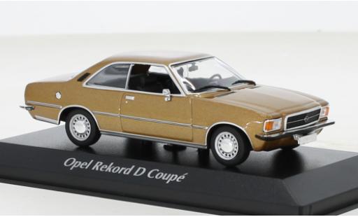 Diecast model cars Opel Rekord D Coupe metallise beige 1975 1/43 Maxichamps
