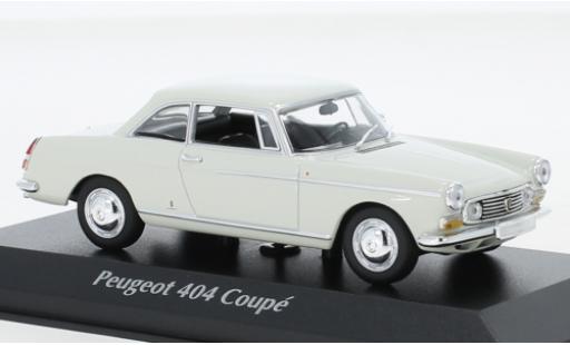 Diecast model cars Peugeot 404 Coupe white 1962 1/43 Maxichamps