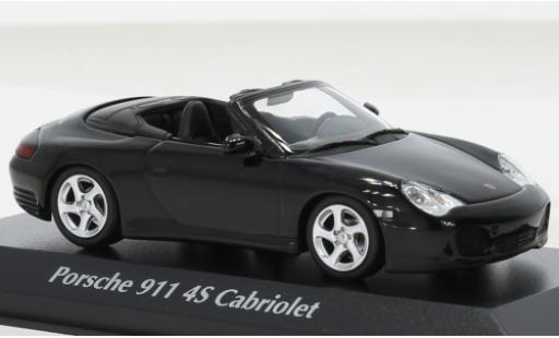 Diecast model cars Porsche 911 4S cabriolet black 2003 1/43 Maxichamps