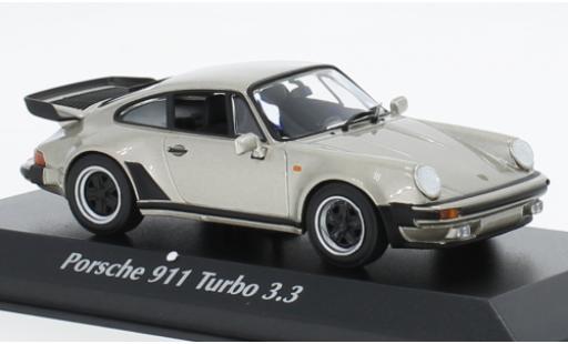 Diecast model cars Porsche 911 Turbo 3.3 metallise beige 1977 1/43 Maxichamps