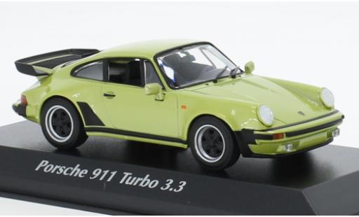 Diecast model cars Porsche 911 Turbo 3.3 metallise la chaux 1977 1/43 Maxichamps