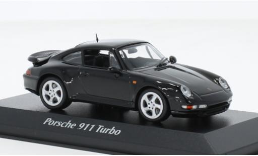 Diecast model cars Porsche 911 Turbo S black 1995 1/43 Maxichamps
