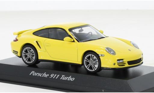 Diecast model cars Porsche 911 Turbo yellow 2009 1/43 Maxichamps