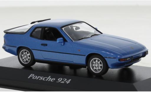 Diecast model cars Porsche 924 Base metallise blue 1976 1/43 Maxichamps