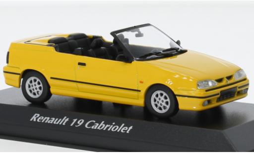 Diecast model cars Renault 19 Cabriolet yellow 92 1/43 Maxichamps