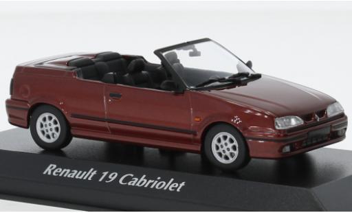 Diecast model cars Renault 19 Cabriolet metallise red 92 1/43 Maxichamps
