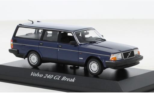 Diecast model cars Volvo 240 GL Estate metallise blue 1986 1/43 Maxichamps