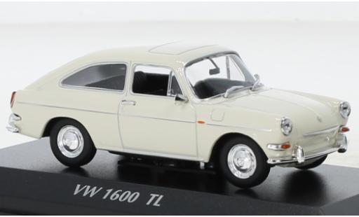 Diecast model cars Volkswagen 1600 Base TL beige 1966 1/43 Maxichamps