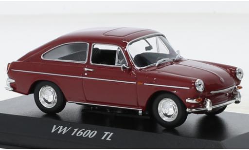 Diecast model cars Volkswagen 1600 Base TL red 1966 1/43 Maxichamps