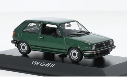 Diecast model cars Volkswagen Golf Base II metallise green 1985 1/43 Maxichamps