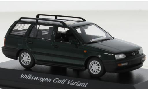 Diecast model cars Volkswagen Golf Variant metallise green 1997 1/43 Maxichamps