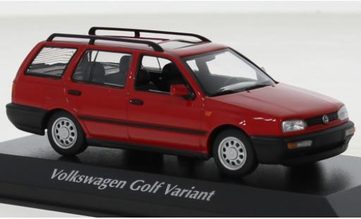 Diecast model cars Volkswagen Golf Variant red 1997 1/43 Maxichamps