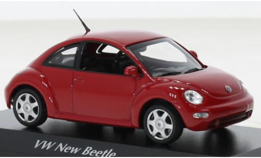 Diecast model cars Volkswagen New Beetle Base red 1998 1/43 Maxichamps