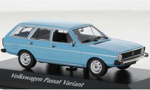 Diecast model cars Volkswagen Passat B1 Variant blue 1975 1/43 Maxichamps