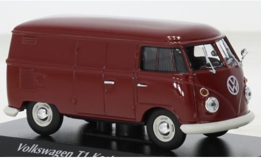 Diecast model cars Volkswagen T1 B fourgon metallise red fonc&Atilde;&copy; 1963 1/43 Maxichamps