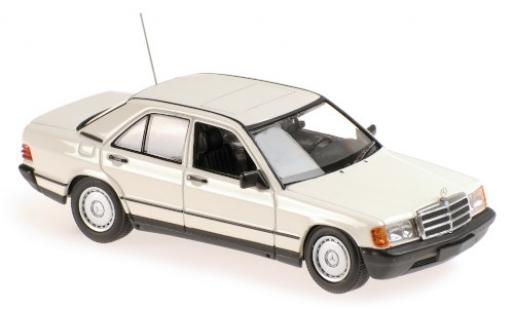 Diecast model cars Mercedes 190 Base E (W201) white 1984 1/43 Maxichamps