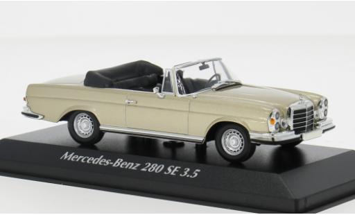 Diecast model cars Mercedes 280 Cabriolet SE 3.5 (W111) Convertible gold 1970 1/43 Maxichamps