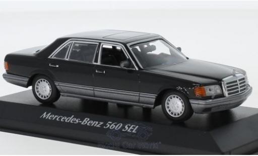 Diecast model cars Mercedes 560 Base SEL (V126) black 1990 1/43 Maxichamps
