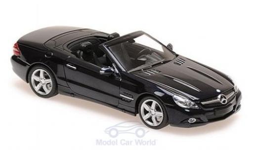 Diecast model cars Mercedes Classe SL Base (R230) metallic blue 2008 1/43 Maxichamps