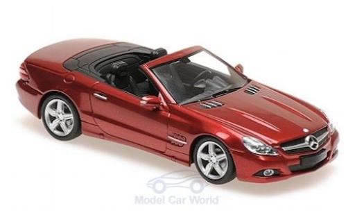 Diecast model cars Mercedes Classe SL Base (R230) metallic red 2008 1/43 Maxichamps