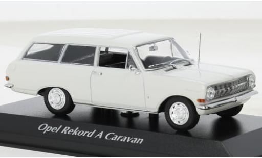 Diecast model cars Opel Rekord A Caravan metallise white 1962 1/43 Maxichamps