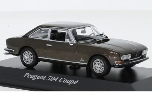 Diecast model cars Peugeot 504 Coupe metallic brown 1976 1/43 Maxichamps