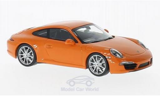 Diecast model cars Porsche 911 S Carrera orange 2012 1/43 Maxichamps