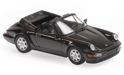 Diecast model cars Porsche 911 Cabriolet Carrera 4 Convertible black 1990 1/43 Maxichamps