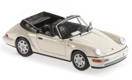 Diecast model cars Porsche 911 Cabriolet Carrera 4 Convertible white 1990 1/43 Maxichamps