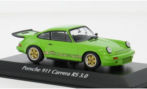 Diecast model cars Porsche 911 RS Carrera 3.0 white/blue 1974 1/43 Maxichamps