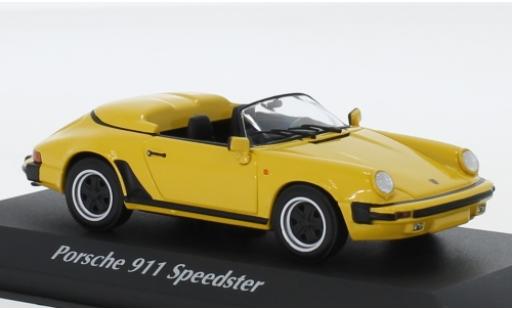 Diecast model cars Porsche 911 Speedster yellow 1988 1/43 Maxichamps