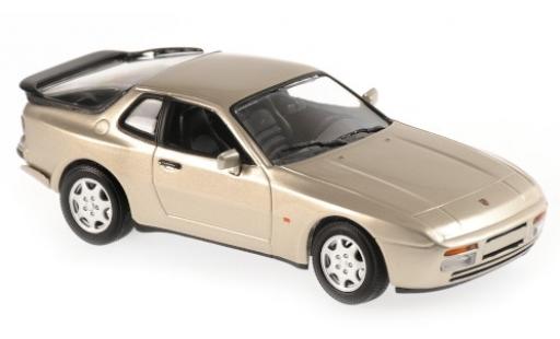 Diecast model cars Porsche 944 S2 metallic beige 1989 1/43 Maxichamps