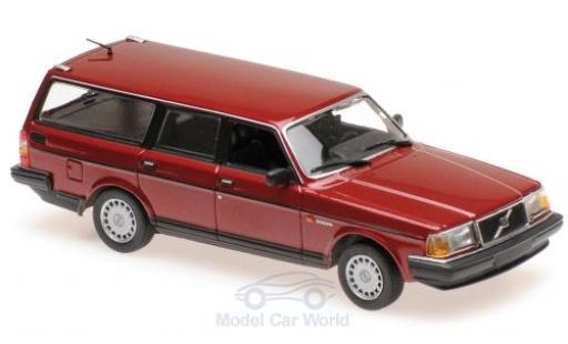 Diecast model cars Volvo 240 GL Estate metallic red 1986 1/43 Maxichamps