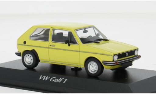 Diecast model cars Volkswagen Golf Base I yellow 1980 1/43 Maxichamps