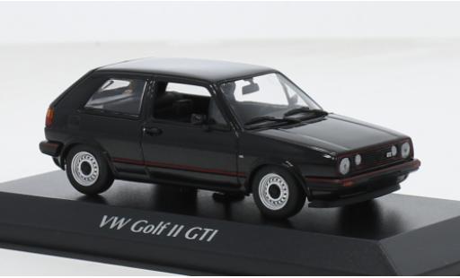 Diecast model cars Volkswagen Golf GTI II 16V metallise black 1985 1/43 Maxichamps