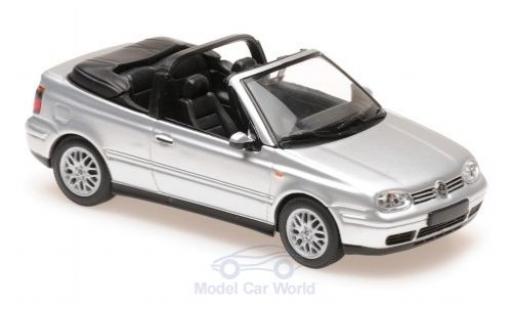 Diecast model cars Volkswagen Golf Cabriolet IV Convertible grey 1998 1/43 Maxichamps