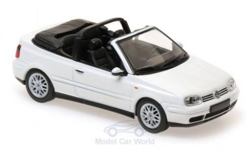 Diecast model cars Volkswagen Golf Cabriolet IV Convertible white 1998 1/43 Maxichamps