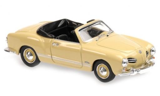 Diecast model cars Volkswagen Karmann Ghia Cabriolet Ghia Convertible (Typ 14) beige 1955 1/43 Maxichamps