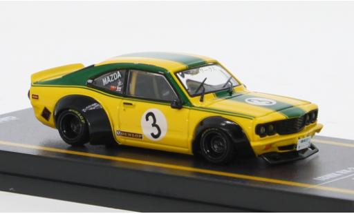 Diecast model cars Mazda RX3 Base Savanna yellow 1/64 INNO64